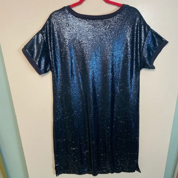 LAST CALL BEFORE DONATION: Anthropologie Moulinette Sours Navy Sequin Midi Dress - Picture 4 of 11